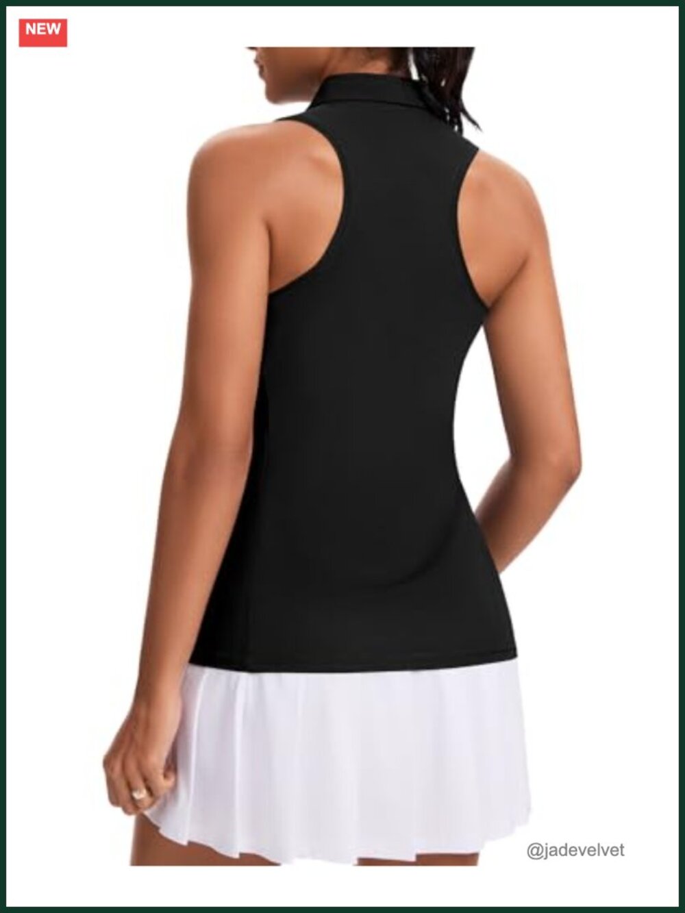 Sleeveless Golf Polo Tank Top Racerback Zip Up Quick Dry Athletic Shirt